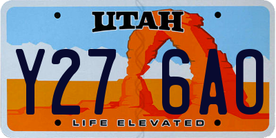 UT license plate Y276AO