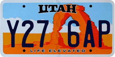 UT license plate Y276AP