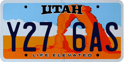 UT license plate Y276AS