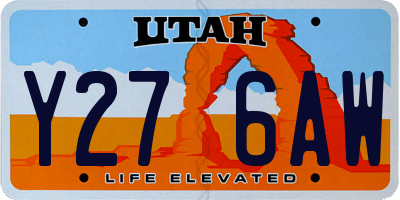 UT license plate Y276AW
