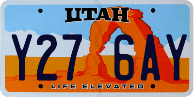 UT license plate Y276AY