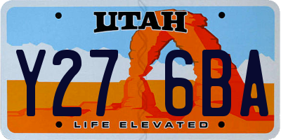 UT license plate Y276BA