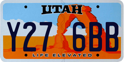 UT license plate Y276BB