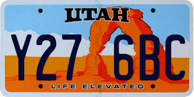 UT license plate Y276BC