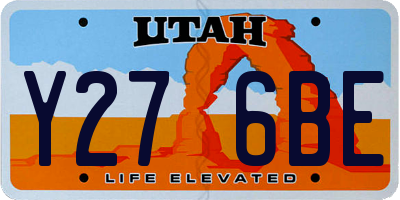 UT license plate Y276BE