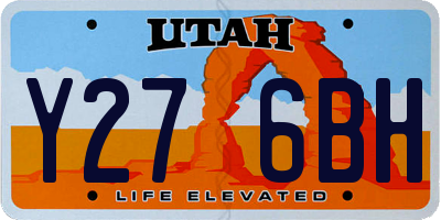 UT license plate Y276BH