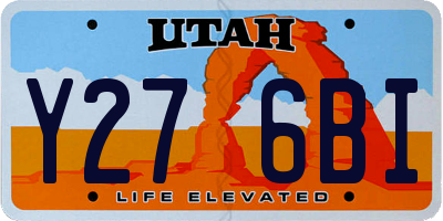 UT license plate Y276BI