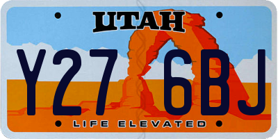 UT license plate Y276BJ