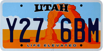 UT license plate Y276BM