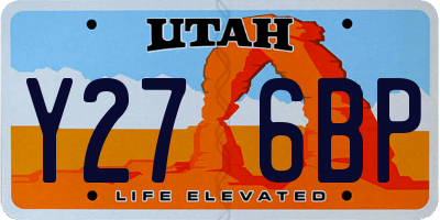 UT license plate Y276BP
