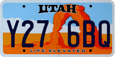 UT license plate Y276BQ