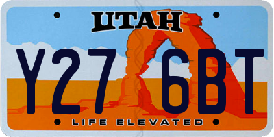 UT license plate Y276BT