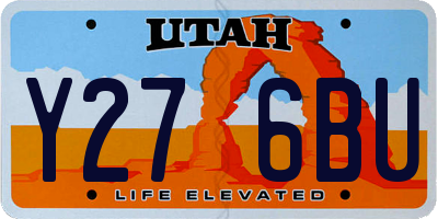 UT license plate Y276BU