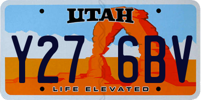 UT license plate Y276BV