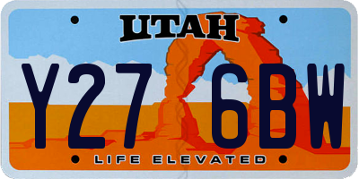 UT license plate Y276BW
