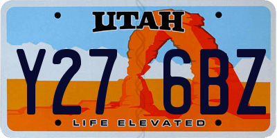 UT license plate Y276BZ