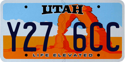UT license plate Y276CC
