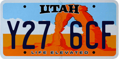 UT license plate Y276CF