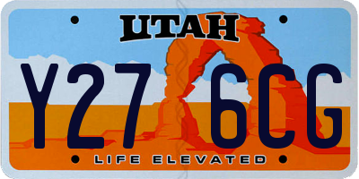 UT license plate Y276CG