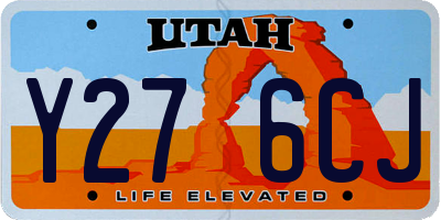 UT license plate Y276CJ