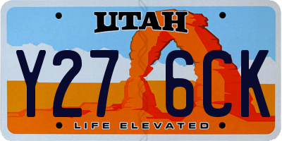 UT license plate Y276CK