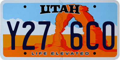 UT license plate Y276CO