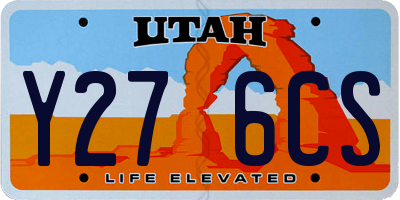 UT license plate Y276CS