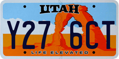 UT license plate Y276CT