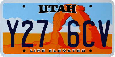 UT license plate Y276CV