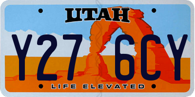UT license plate Y276CY