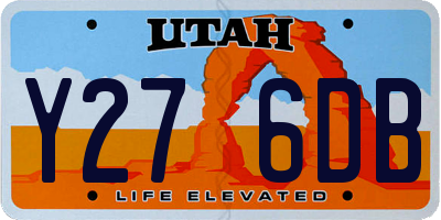 UT license plate Y276DB