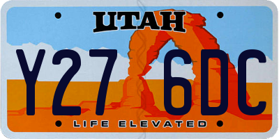 UT license plate Y276DC