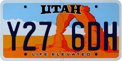 UT license plate Y276DH