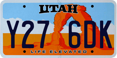 UT license plate Y276DK