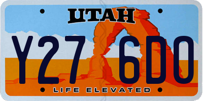 UT license plate Y276DO