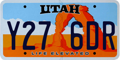 UT license plate Y276DR