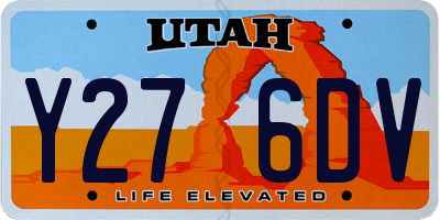 UT license plate Y276DV