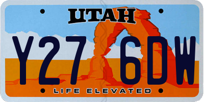 UT license plate Y276DW