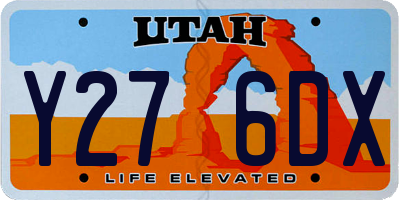 UT license plate Y276DX