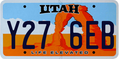 UT license plate Y276EB