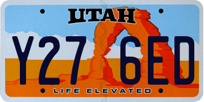 UT license plate Y276ED