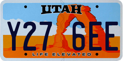 UT license plate Y276EE