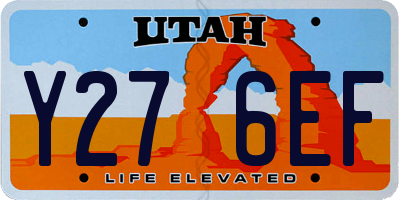 UT license plate Y276EF