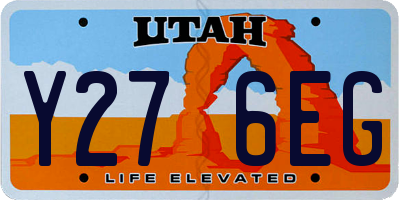 UT license plate Y276EG