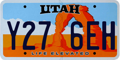 UT license plate Y276EH