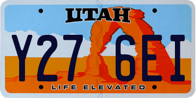 UT license plate Y276EI