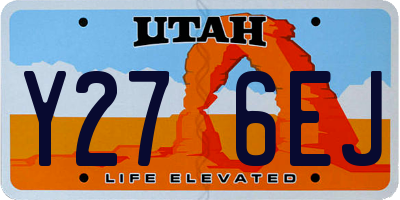 UT license plate Y276EJ