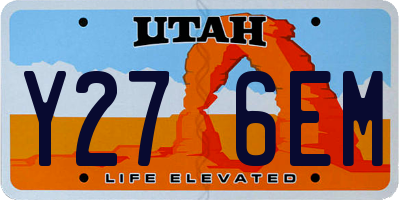 UT license plate Y276EM