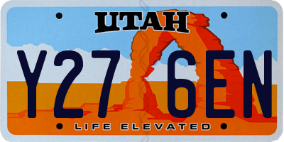 UT license plate Y276EN