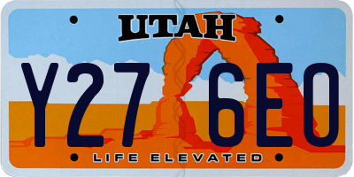 UT license plate Y276EO